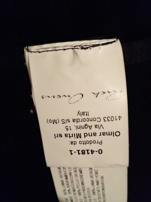 Rick Owens палто - вълна, кашмир, кожа - обличано веднъж!