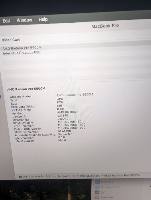 MACBOOK PRO 16 2019 I7 32GB 1TB RX 5500M 8GB налични 12бр