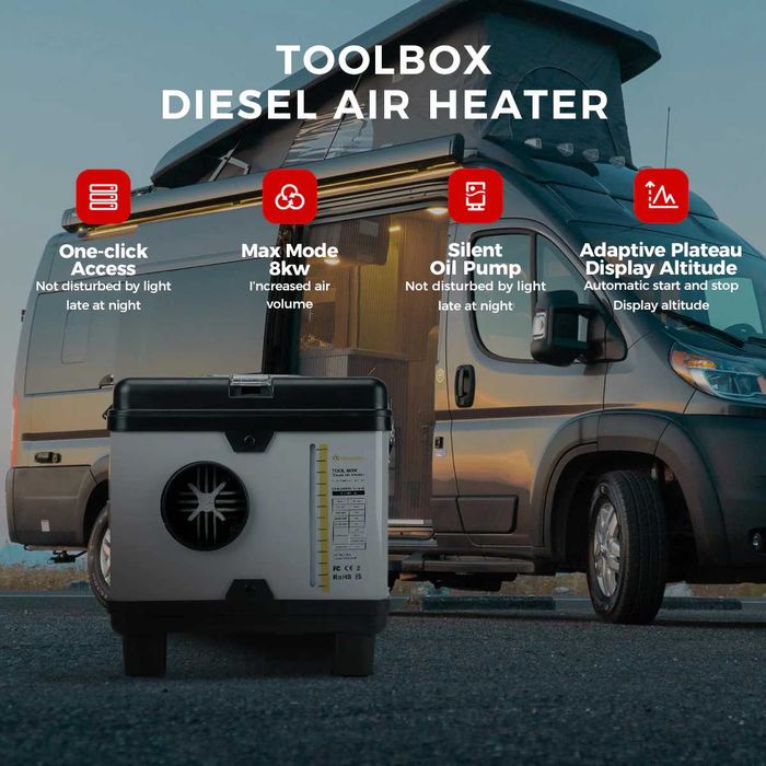 Sunster TB10 Wifi si Bluetooth 8Kw , Adaptor priza 220v , 12v ,24v