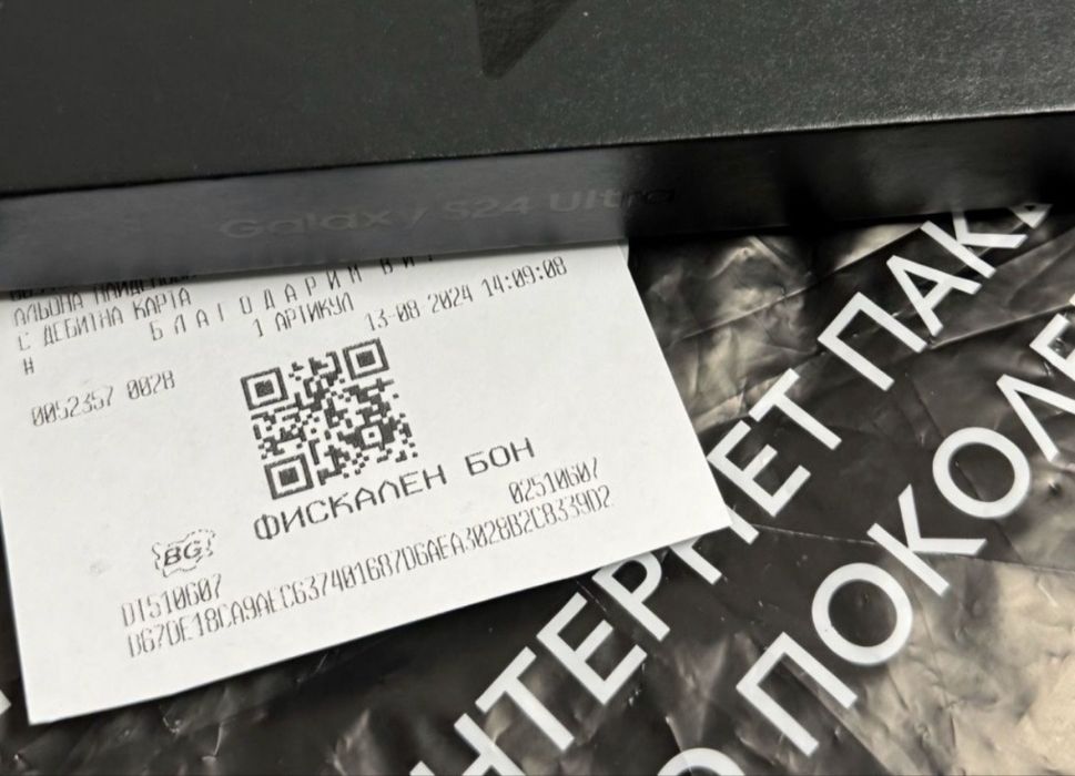 ***512GB Samsung S24 Ultra Гаранция Vivacom 2026г. Black | Черен