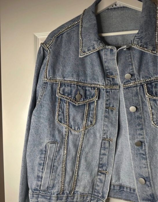 Geacă din Denim cu pietre
