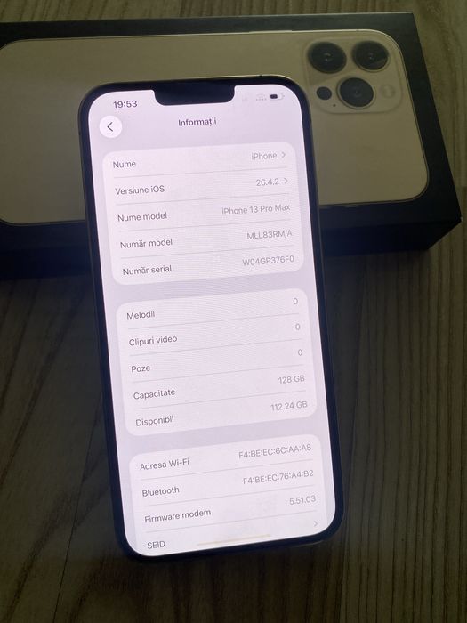 iPhone 13 PRO MAX , ca NOU , 94% Viata Bateriei