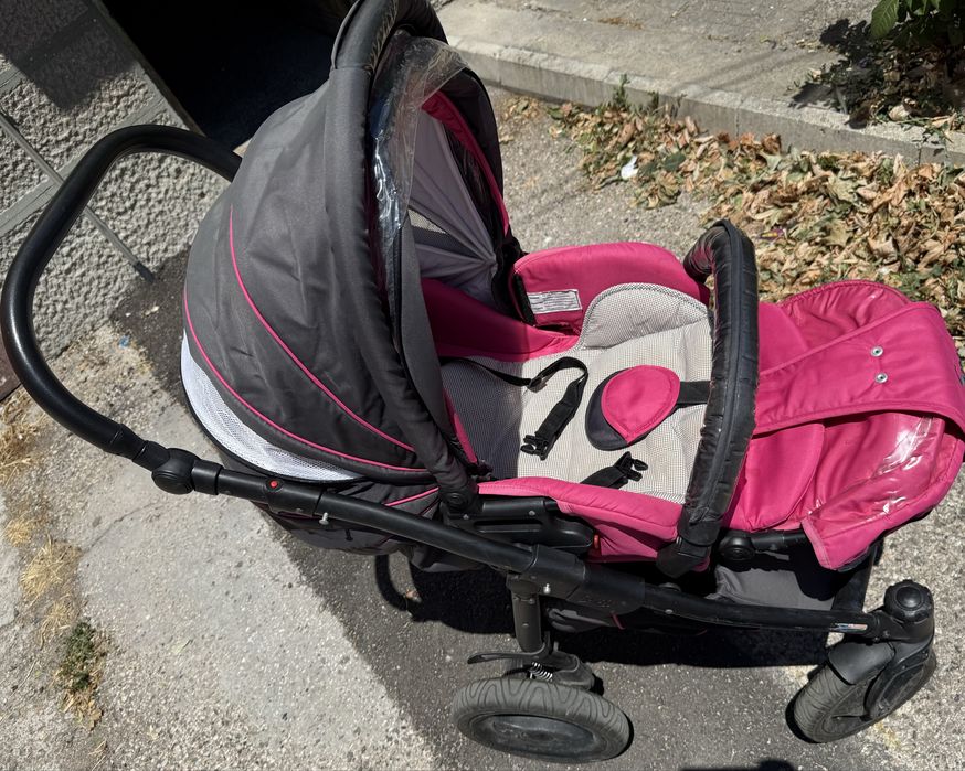 Бебешка количка с кош за новородено, летен кош и кошница за кола Zippy