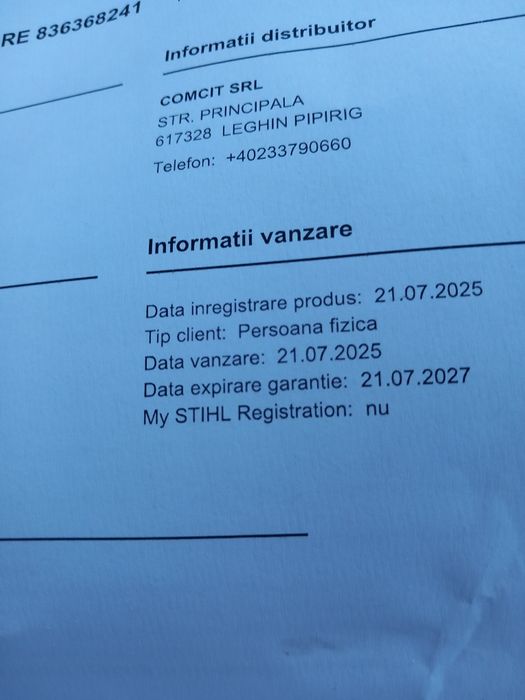 Vând drujba stihl  schimb cu vitel