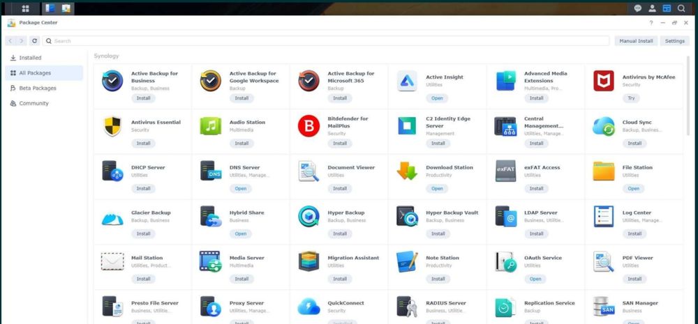 Nas Synology PC DSM 7.2
