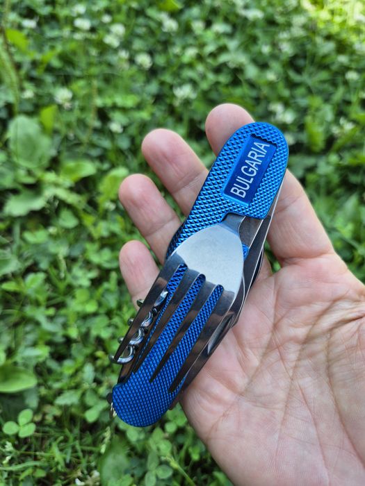 Туристически комплект за хранене България 6 в 1,четири цвята