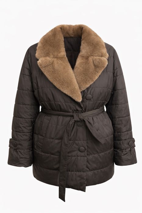 Куртка с воротником из норки