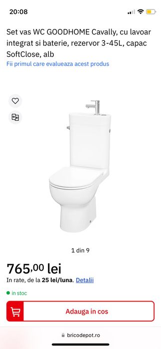Set vas WC nou in cutie