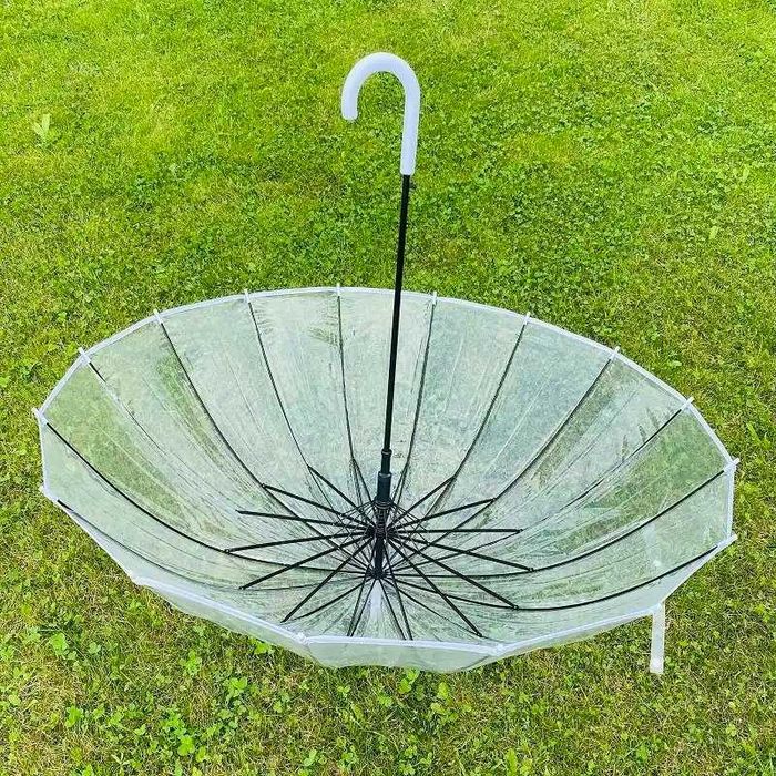 Зонт прозрачный женский  Зонтик женский трость. zontik Зонтик