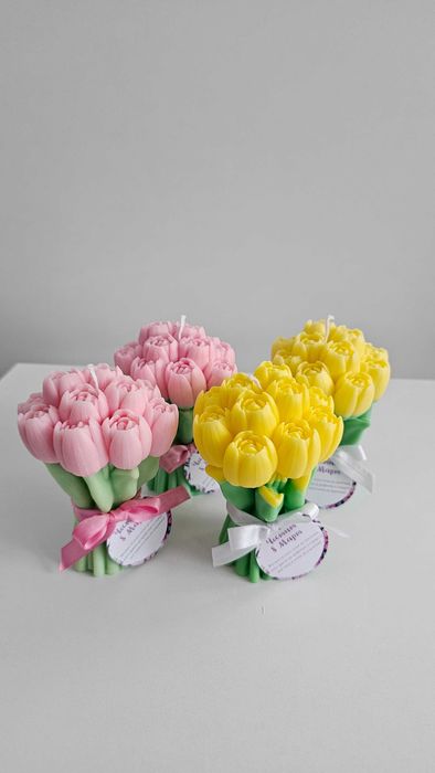 Букет от соеви свещи