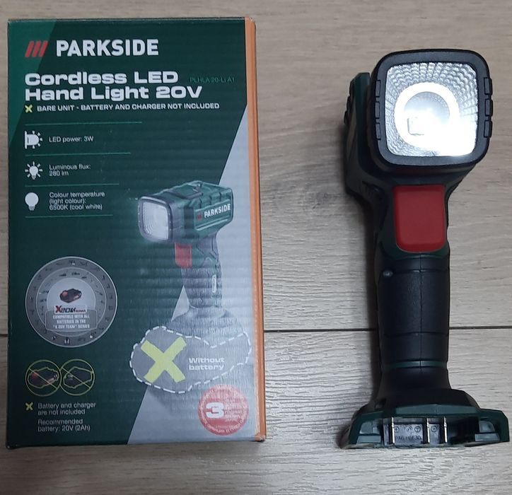Lanterna-Lampa Parkside, cu LED  6500 k, flux 280 lm, 3 w, 20 V x Team
