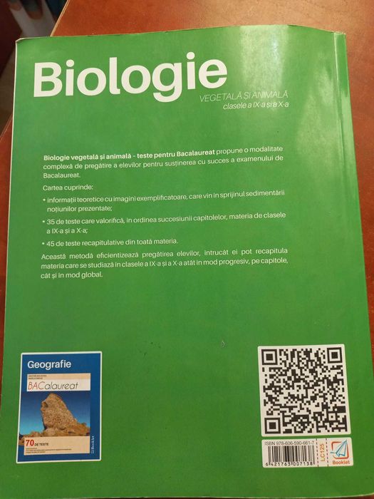 Culegere de BAC, biologie, materie 9-10, Niculina Badiu