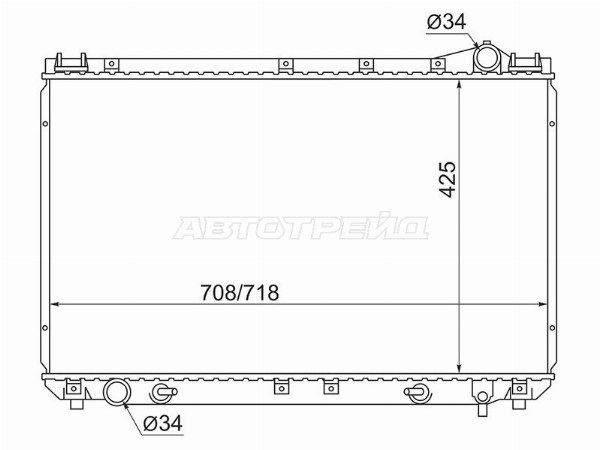 Радиатор охлаждения двигателя  Toyota Avalon