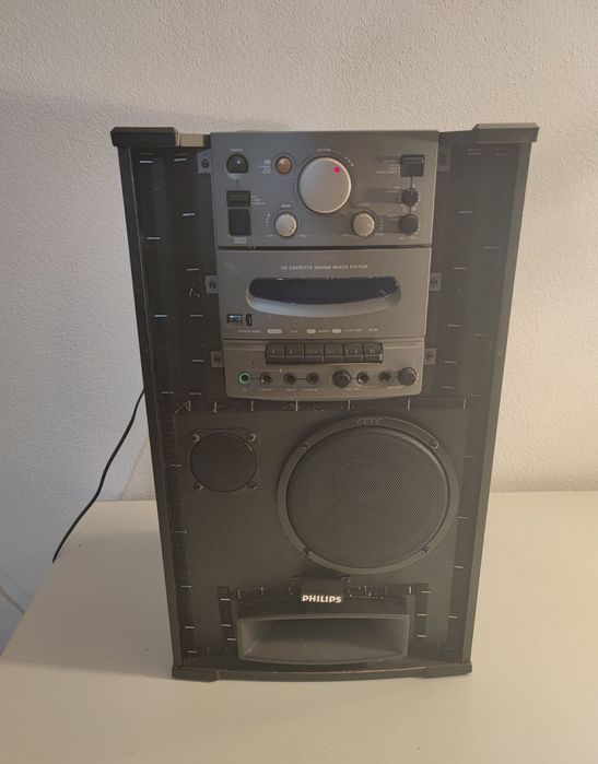 Sistem audio Philips CD 6660 compact disc aux  radio casetofon deck karaoke posibilitate conectare microfon
