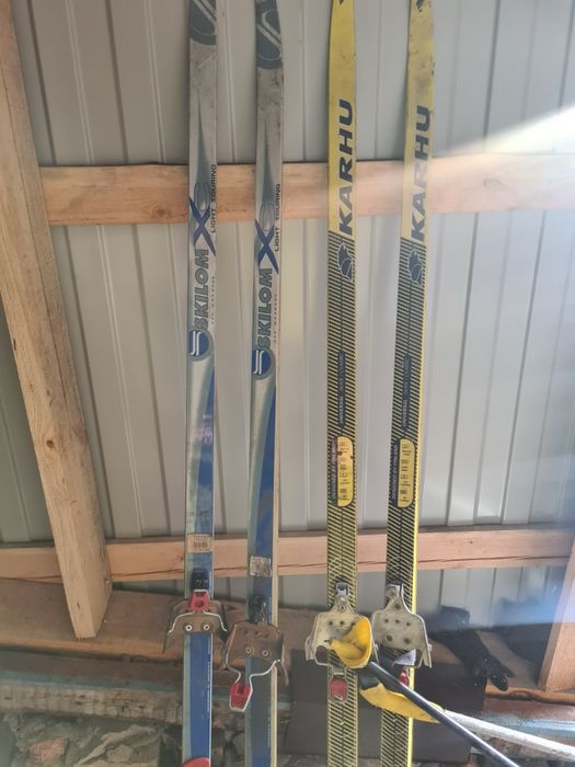 Продаю пластиковые  лыжи с палками.