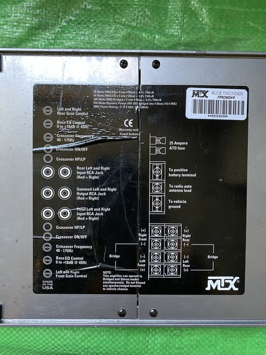 MTX (USA) - МНОГО КАЧЕСТВЕН - 4 канален Усилвател за кола авто