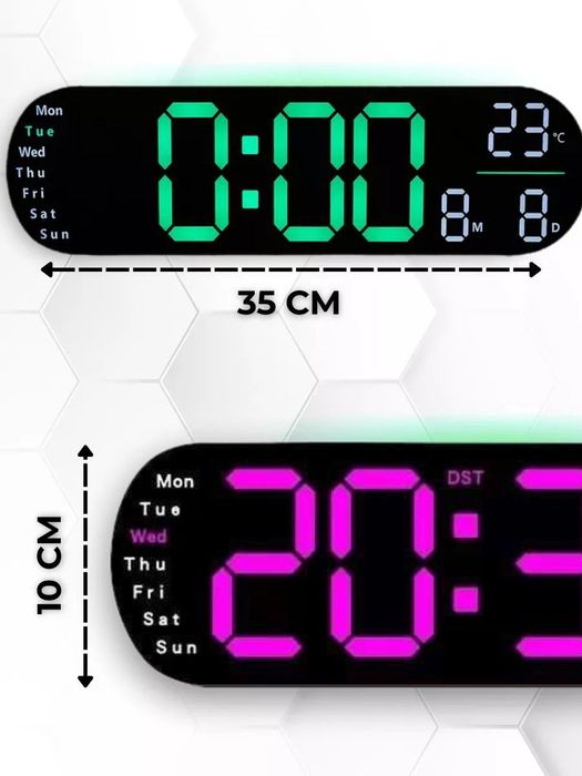 Электронный часы с пультом с подсветкой