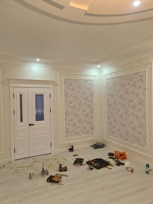 Ремонт квартир . Эмульсия . Обой . Поклейка обои . Ламинат