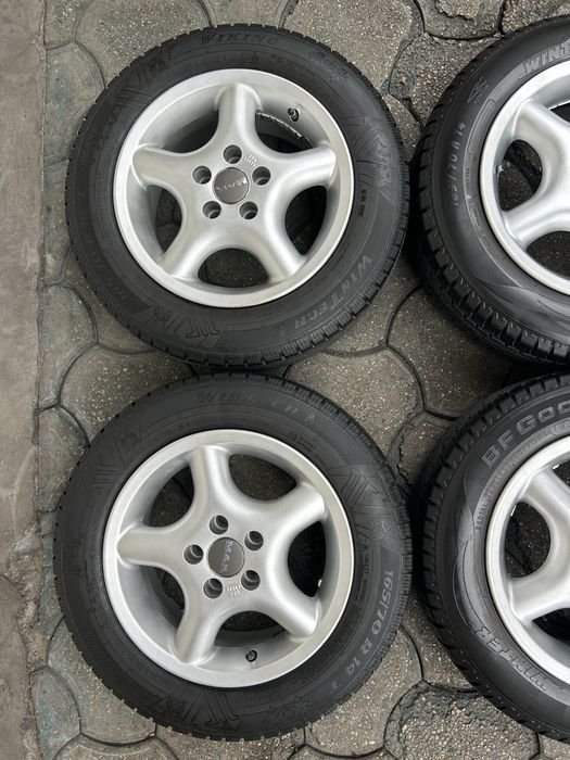 Jante aliaj 5x100mm, anvelope iarna 165/70 R14, Skoda Fabia, Rapid, VW Polo, Fox, Seat Ibiza