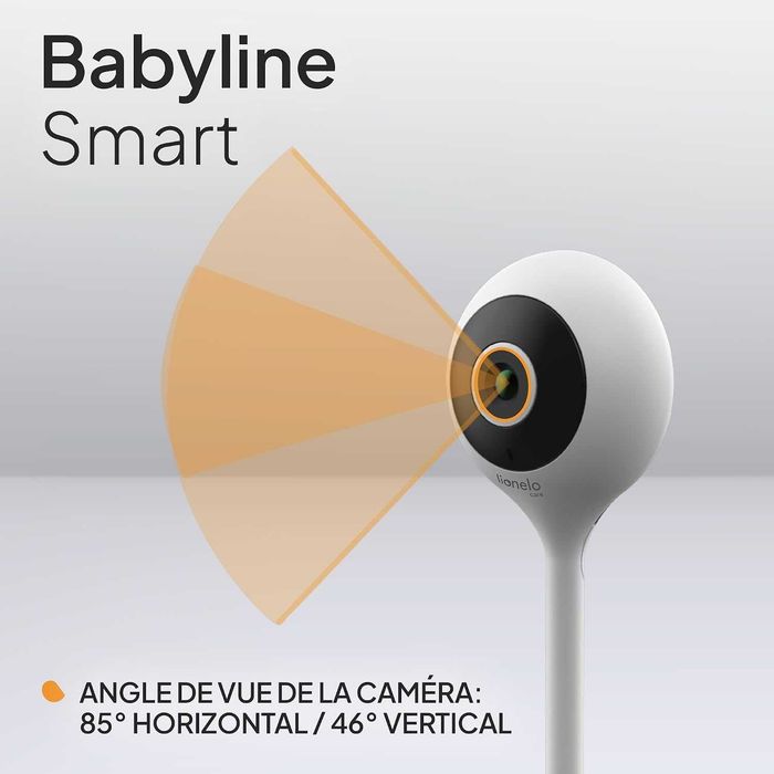 LIONELO Babyline Smart – Wi-Fi бебефон с камера, мобилно приложение, детекция на движение и звук, нощно виждане и двупосочно аудио