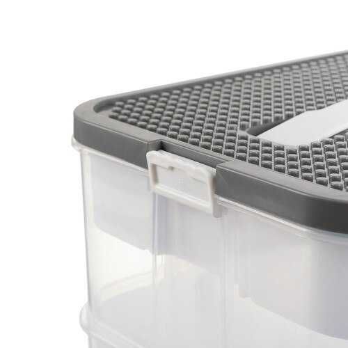 Cutie organizatoare pentru cuburi Lego si jucarii modular 3 nivele