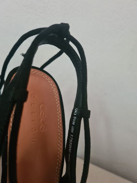 Pantofi negri stiletto slingback ASOS noi, nepurtati, marimea 36