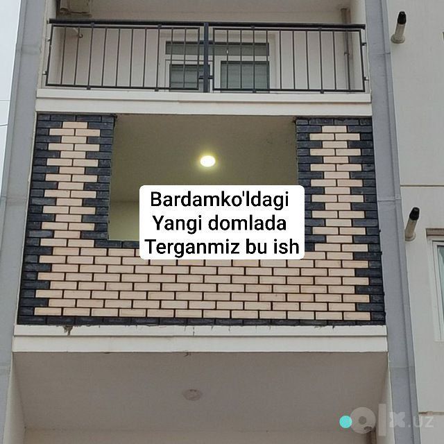 Kladka balkon balkonga g'isht teramiz