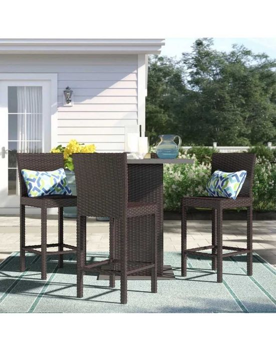 Градински бар сет от четири стола и маса