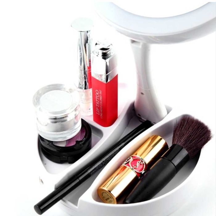 Настолно козметично огледало с LED осветление