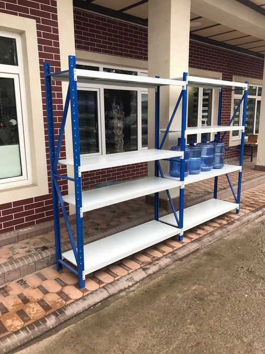 Складской металлический стеллаж 200×135×45 см | Усиленный | До 600 кг