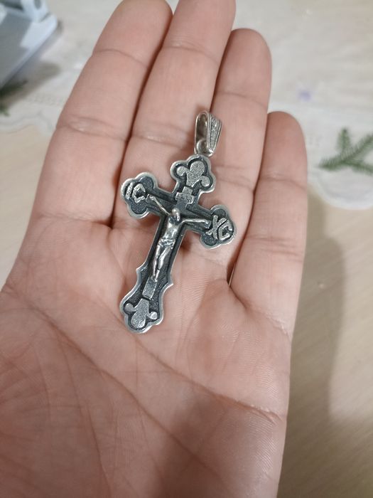 Продам крестик серебро черненное