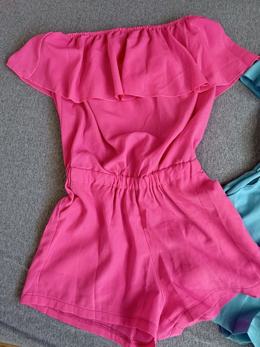 Дамски гащеризон в син и розов цвят