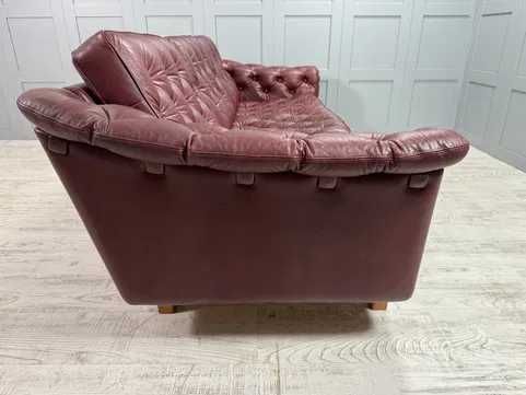 Винтидж диван 3-ка естествена кожа Р473-Д