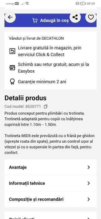 Trotineta Decatlon