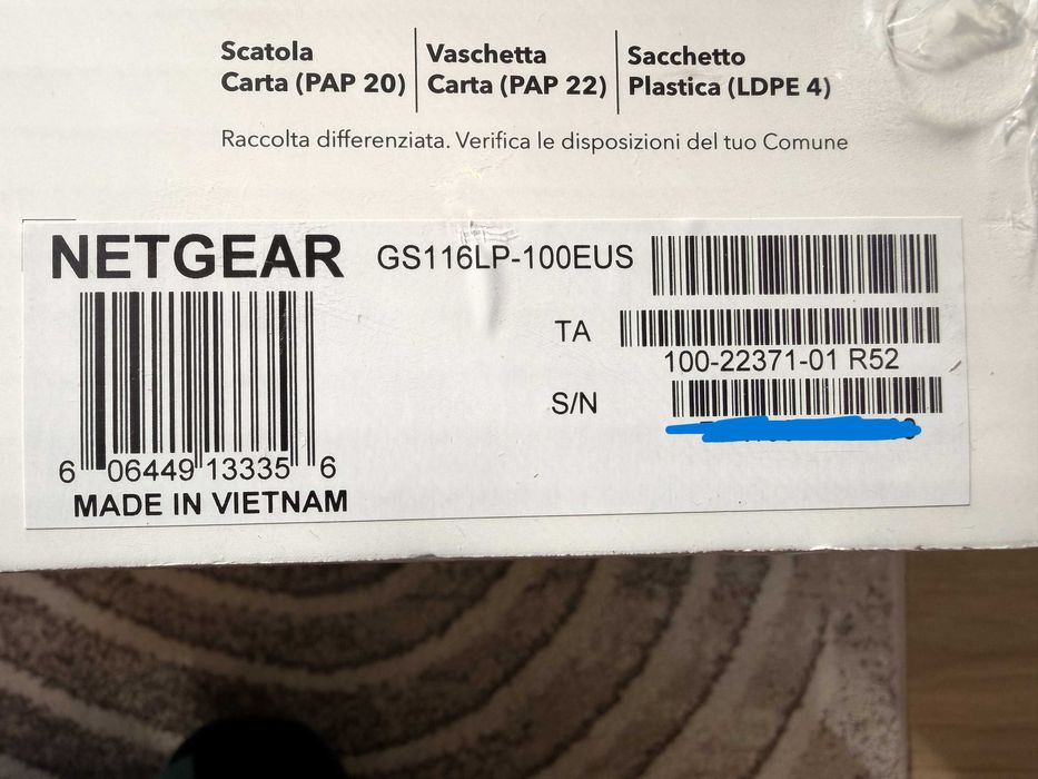 Switch Profesional Netgear GS116LP, 16 Porturi Gigabit PoE+ – NOU, SIGILAT, Garanție pe Viață