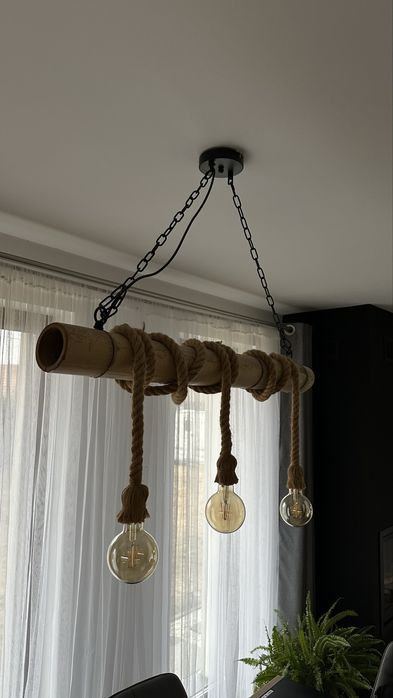 Lustra bambus cu 3 becuri !