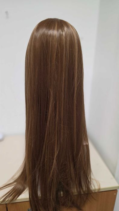 Perucă Sapphirewigs 13×6 lace front, 66 cm, maro deschis, densitate 150% – nouă