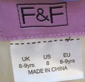 Scurta fas F&F pentru fete, cu gluga si blanita, 8-9 ani