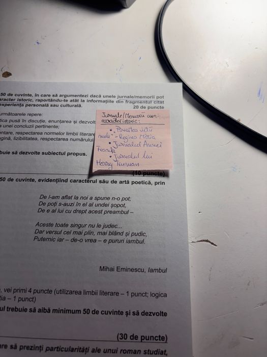 Carte bacalaureat teste