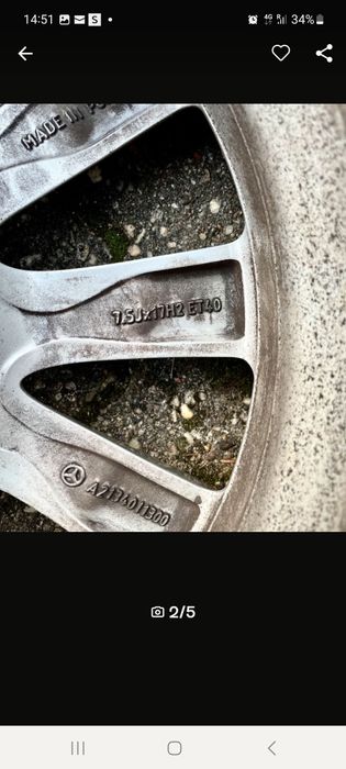 Jante Mercedes Benz C class pe 17' originale MB -205 50 17