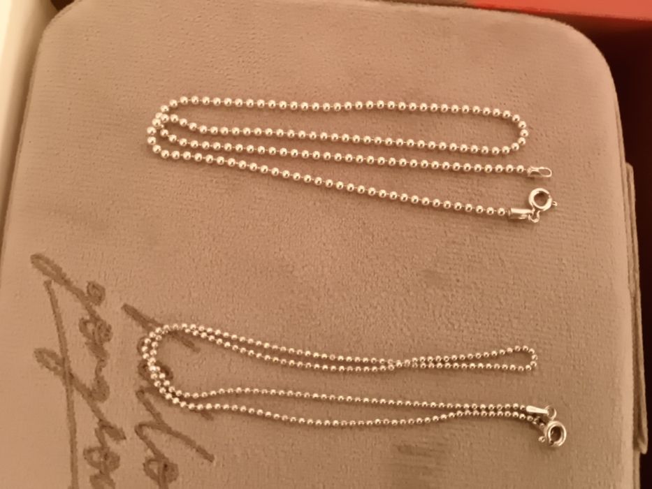 Сребърни обеци, синджири и колие, печат проба 925 - 10 и 15лв