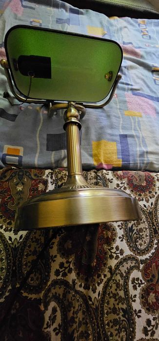 lampa banker Veioza retro vintage, abajur din sticla  model T9009-GR