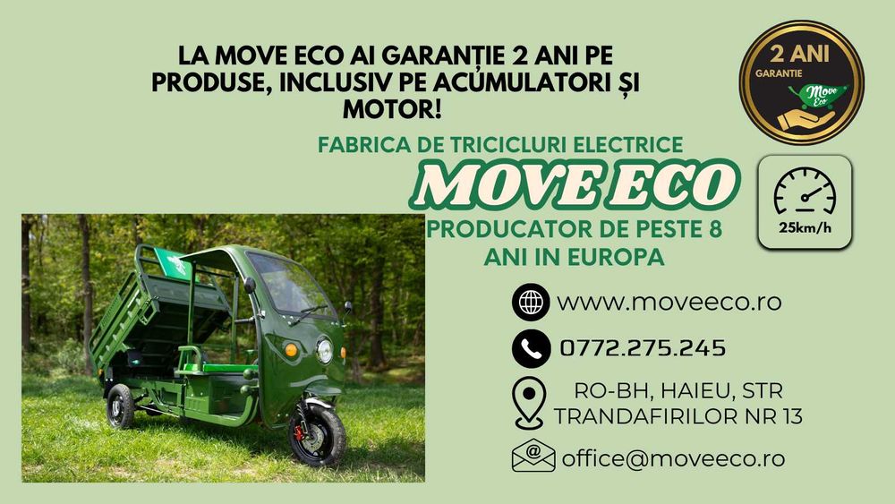 Triciclu electric omologat /Top / direct din fabrica /Produs MoveEco