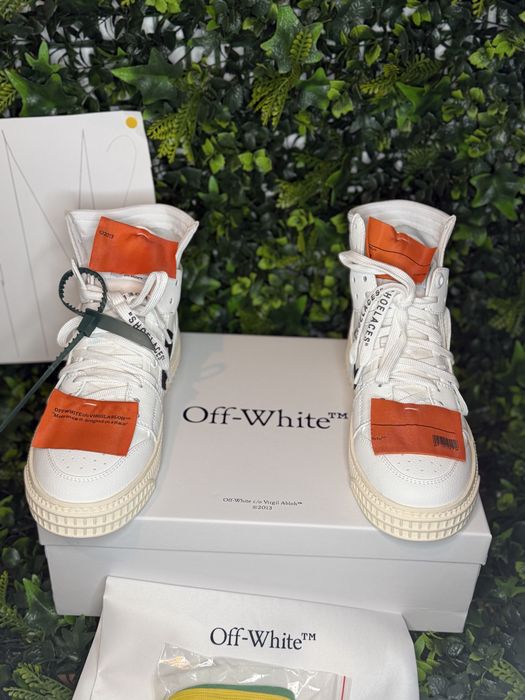 Adidasi OFF-WHITE Out Of Office Sneakers high Top court 3.0 full white