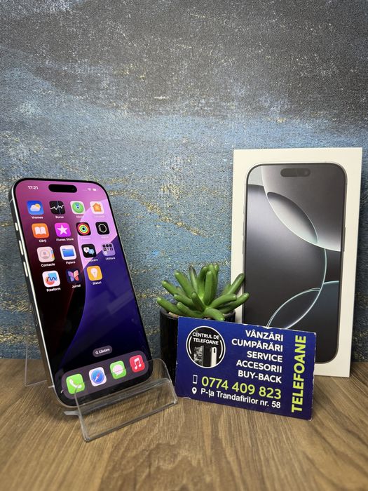 Iphone 16 pro/128gb/2 Ani Garantie Centrul de Telefoane/rate