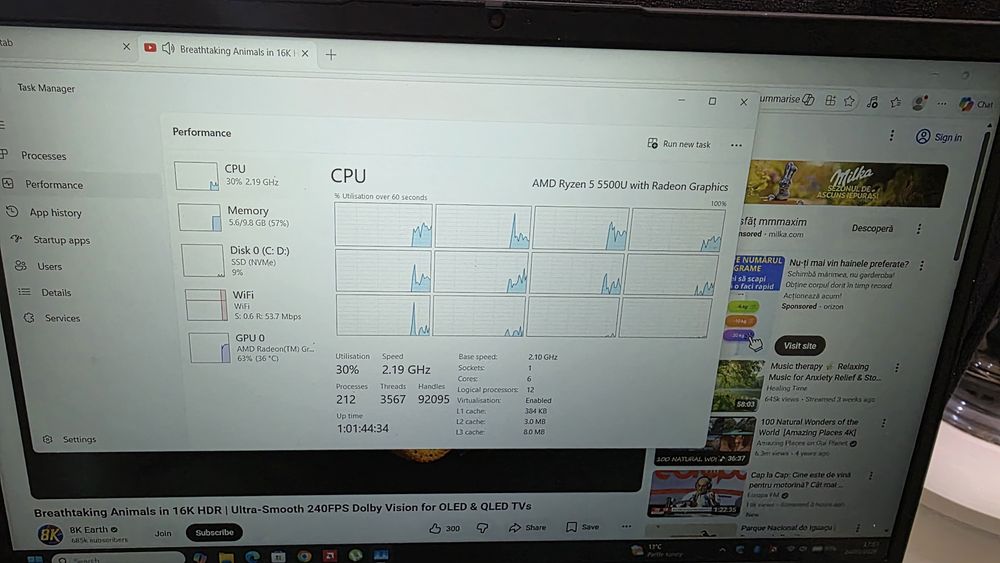 Laptop Lenovo  Ryzen 5 5500U 16 gb RAM ddr4