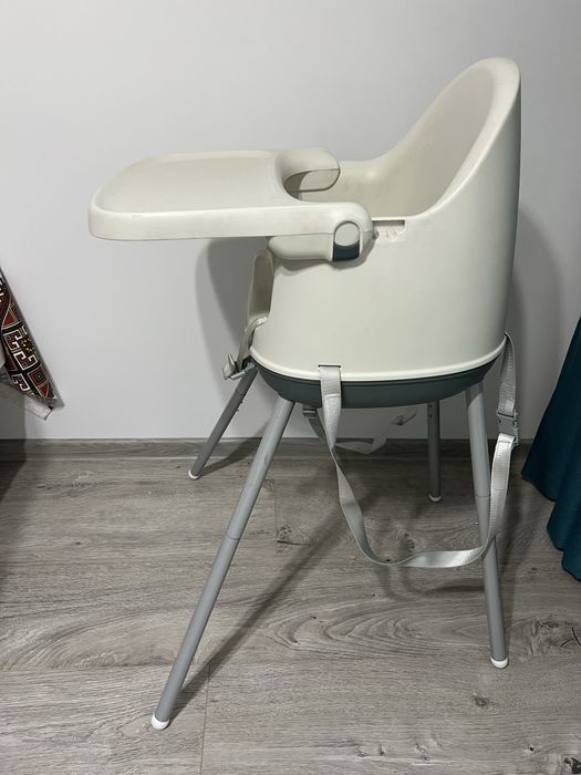 Scaun de masă copii 3-în-1 (Scaun înalt, Booster de scaun și Scăunel de podea) – Stare excelentă