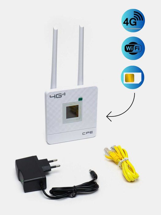 4G CPE Wi-FI роутер SIM-картамен ислейди