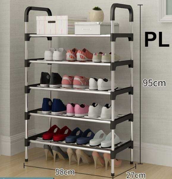 Метална поставка за обувки с 5 рафта