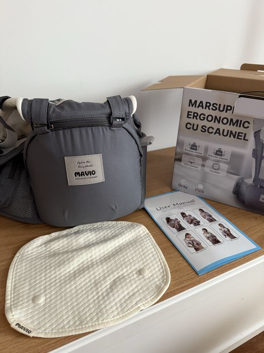 Marsupiu Mavio ergonomic NOU, cu șezut detașabil, 0-14,9 kg, 0-3 ani